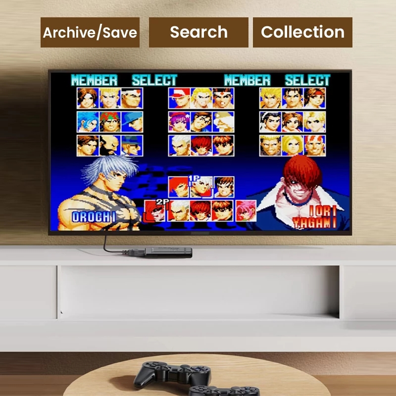 Bộ Tay Cầm Chơi Game Không Dây K9 4K HD 2.4G Tích Hợp 15000 Trò Chơi Cho PS1 / FC / GBA Super Nintendo