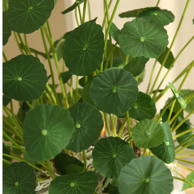 Small Lotus Leaf Simulated Flower Style Simple Decoration Money Leaf Indoor Living Room Bedroom Artificial Lotus Leaf
