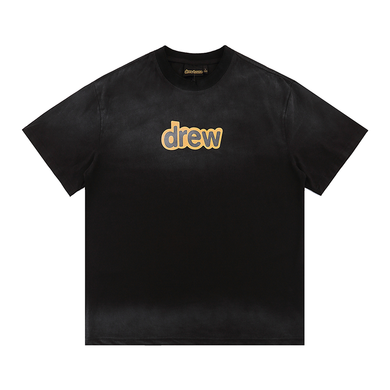 Drew HOUSE Áo Thun Cotton Ngắn Tay In Chữ Màu Sắc Phun Nước Phong Cách Cổ Điển Cho Cặp Đôi