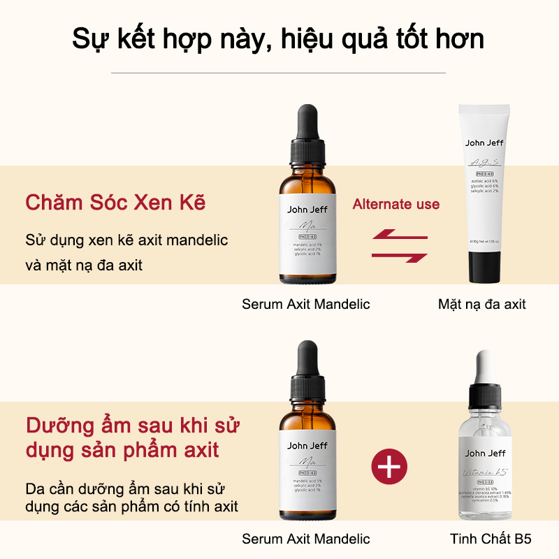 John Jeff Mandelic Acid 5% Huyết Thanh Dưỡng Da Mặt 30ml
