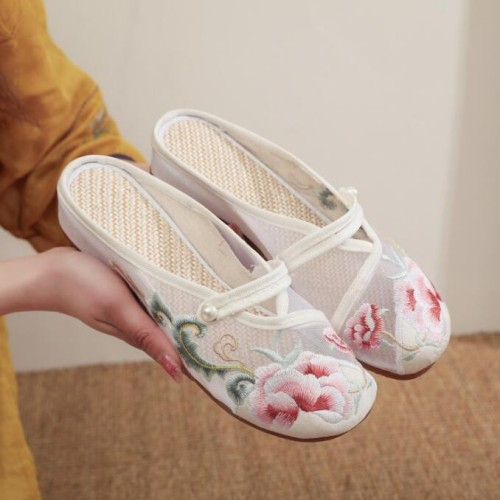 Dép Lưới Thêu Hoa Thời Trang Mùa Hè Cho Nữ