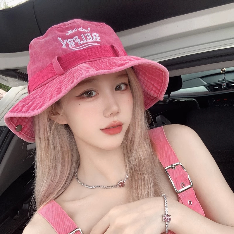 Nón Tai Bèo Che Nắng Thêu Họa Tiết Chất Liệu Denim Thời Trang Mùa Hè Cho Nữ