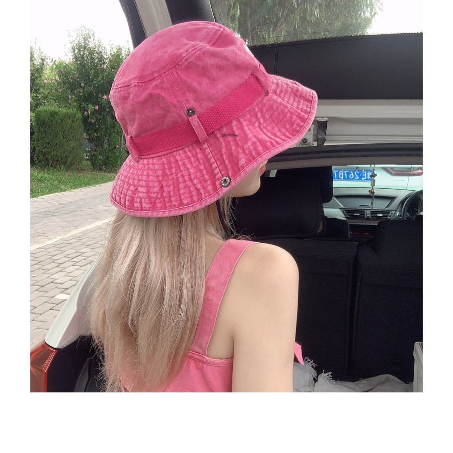 Nón Tai Bèo Che Nắng Thêu Họa Tiết Chất Liệu Denim Thời Trang Mùa Hè Cho Nữ