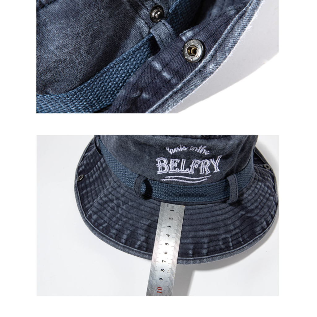 Nón Tai Bèo Che Nắng Thêu Họa Tiết Chất Liệu Denim Thời Trang Mùa Hè Cho Nữ