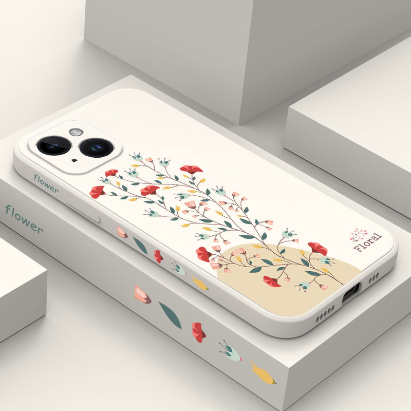 Bao Da Điện Thoại Họa Tiết Hoa Thời Trang Cho iphone 15pro 15 14pro 14 pro plus max 14promax 5g Ốp