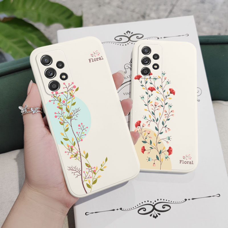 Ốp Điện Thoại Họa Tiết Hoa Thoải Mái Cho Samsung Galaxy A72 A52 A52S A42 A32 4G 5G