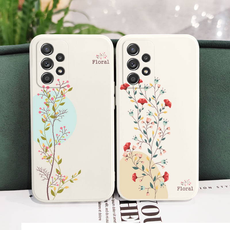 Ốp Điện Thoại Họa Tiết Hoa Thoải Mái Cho Samsung Galaxy A72 A52 A52S A42 A32 4G 5G
