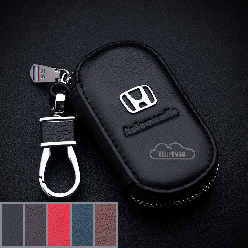Túi Da Đựng Chìa Khóa Xe Hơi Thông Minh Có Khóa Kéo Cho Honda BRV CRV Beat Innova City Civic Wagon Fit Jazz Brio Vios Click Airblade