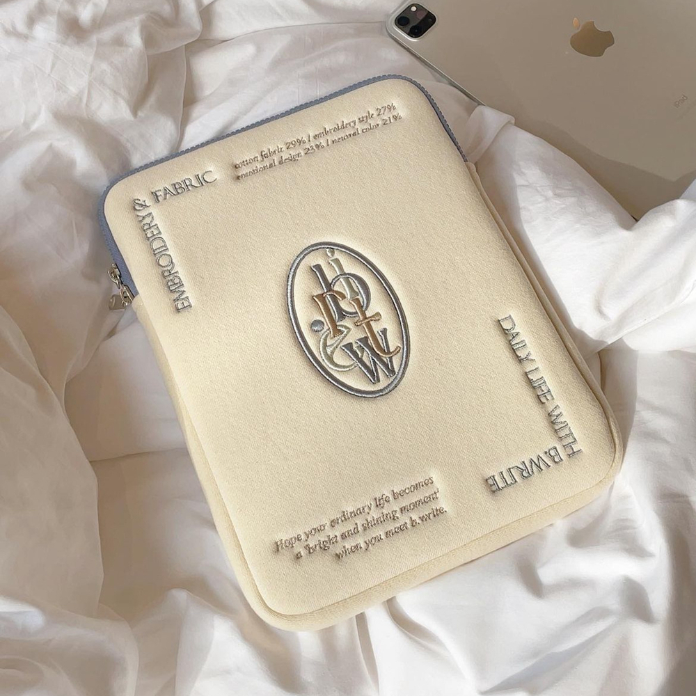 Túi Đựng Máy Tính Bảng In Chữ Đơn Giản Cho Ipad Pro 11 12.9 Air4 5 10th Macbook Dell Lenovo 14 15.6 ''