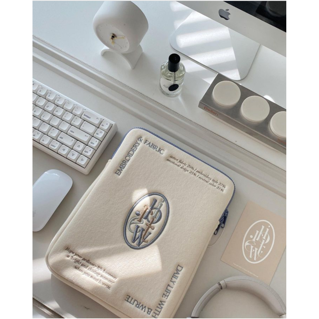 Túi Đựng Máy Tính Bảng In Chữ Đơn Giản Cho Ipad Pro 11 12.9 Air4 5 10th Macbook Dell Lenovo 14 15.6 ''