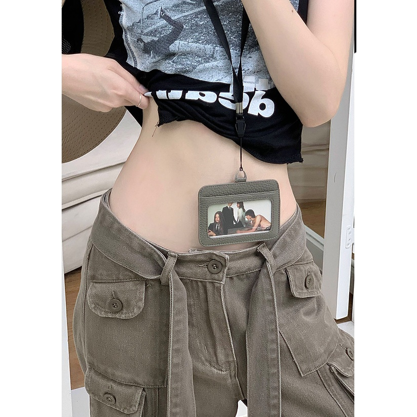 QADCOL Quần Yếm denim Dài Ống Rộng Lưng Cao Thời Trang Mùa Hè Hàng Mới Dành Cho Bạn Nữ