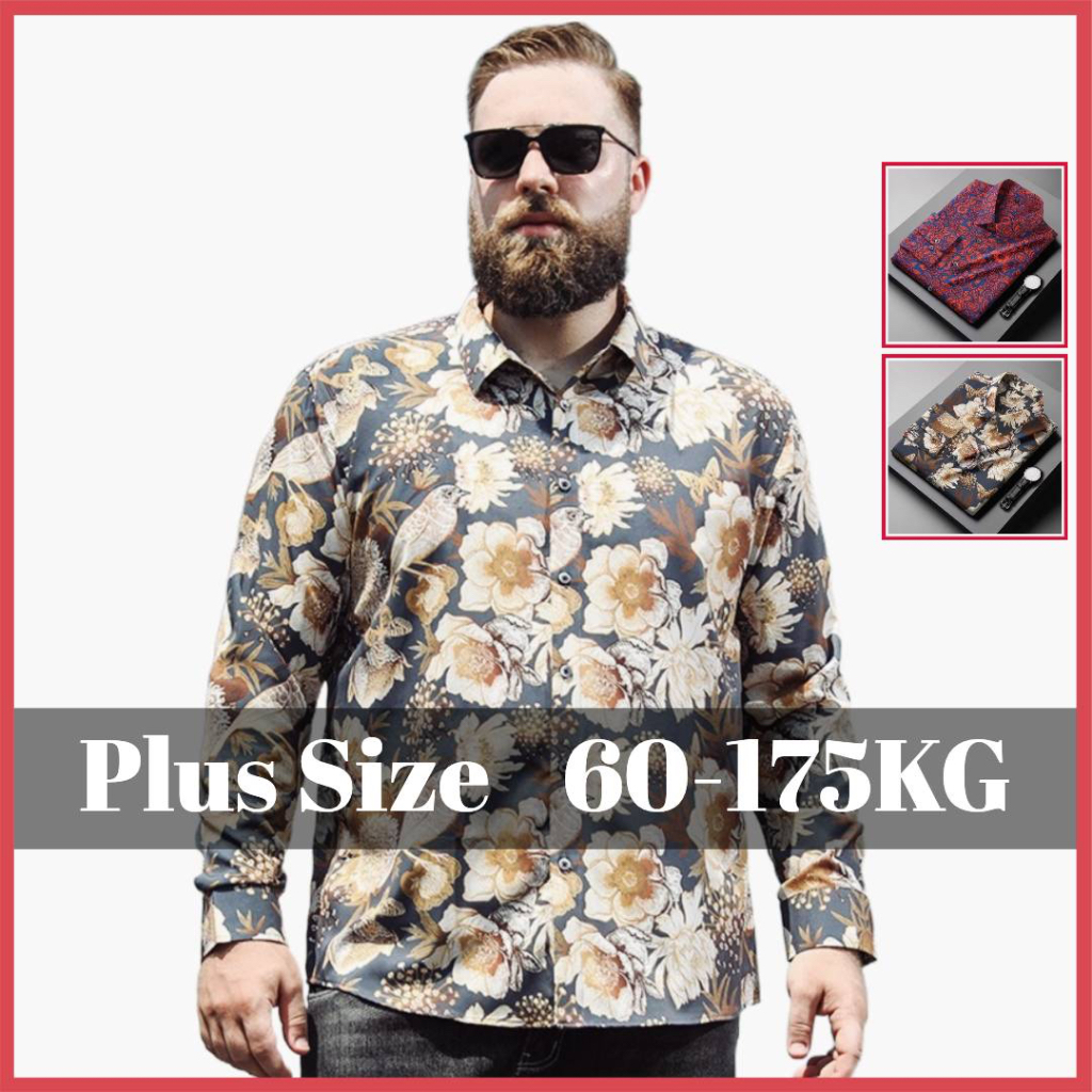 Áo Sơmi DàI Tay In Hoa Phong CáCh Hawaii Cho Nam