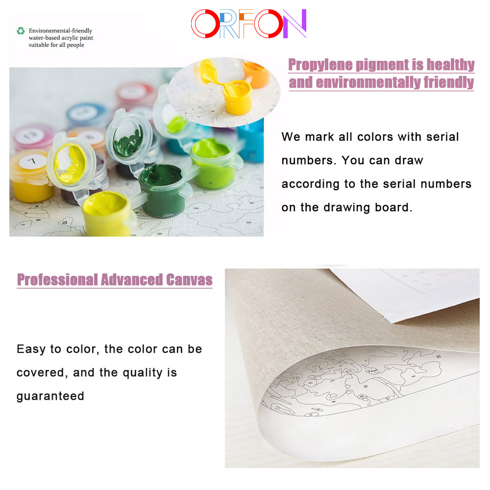 Tranh tô màu theo số mini số hóa tranh sơn dầu tranh phong cảnh20*20/30*30cm có khung