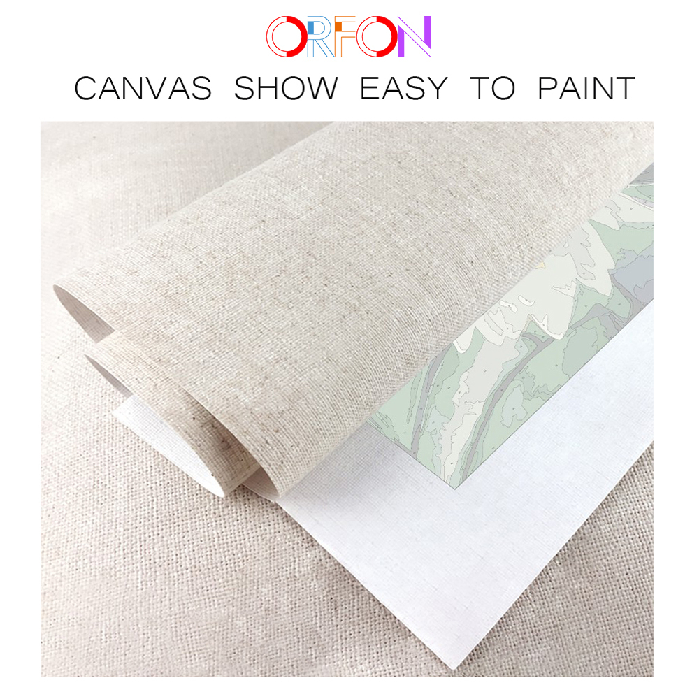 Tranh tô màu theo số mini số hóa tranh sơn dầu tranh phong cảnh20*20/30*30cm có khung