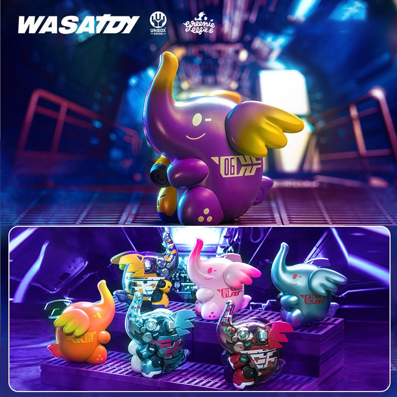 Mecha Wazzup LAMTOYS Đồ Chơi Mô Hình Hộp Bất Ngờ Bán Nguyệt Con Voi Nhỏ Bán Nguyệt Hộp Bất Ngờ Ngẫu Nhiên