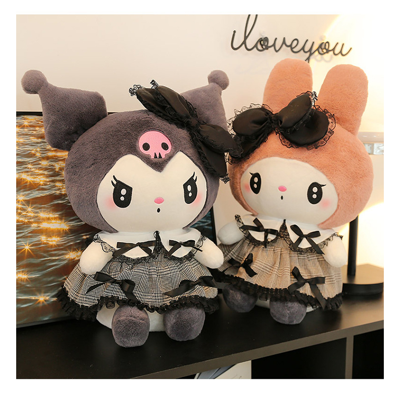 Thú Nhồi Bông Hình Kuromi Melody Siêu Mềm Mại Đáng Yêu Cho Bé Gái