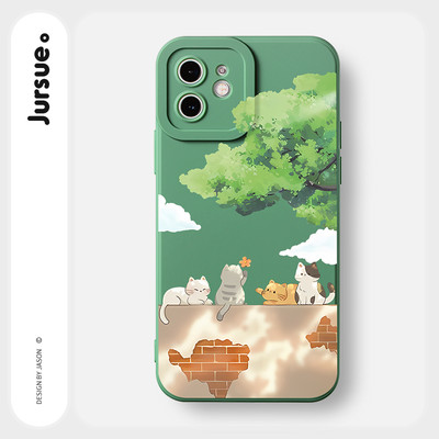 Ốp lưng JURSUE mềm chống sốc hình dễ thương đẹp độc lạ Cho iPhone 17 Air 16 15 14 13 12 11 Pro Max SE 2020 X XR XS ip 8 7 Plus Y3239