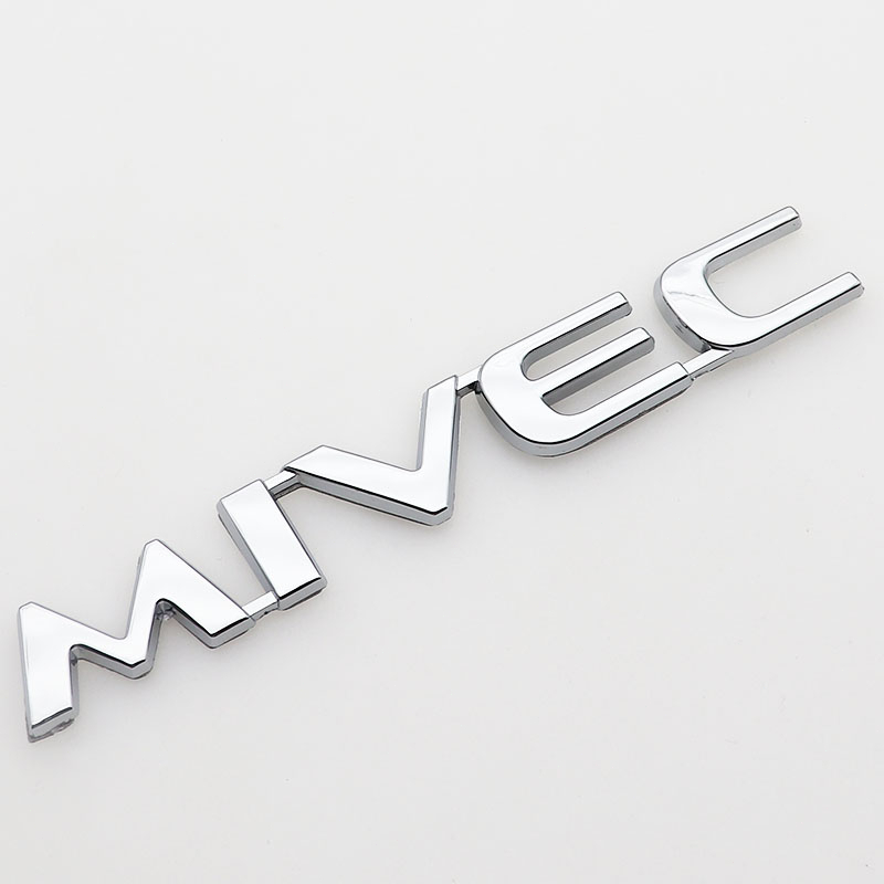 1 Miếng Dán 3D Chữ MIVEC ABS Trang Trí Cản Sau Xe Hơi Mitsubishi