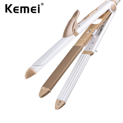 Máy Duỗi Và Uốn Tóc 3 Trong 1 KEMEI KM-1213