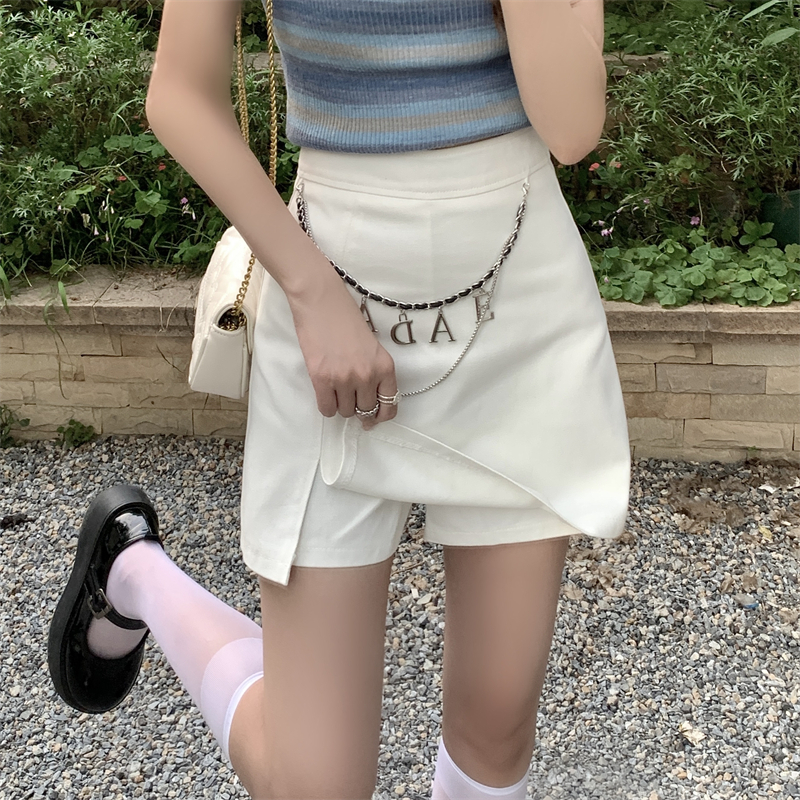 Chân Váy Denim Lưng Cao Màu Sắc Thời Trang Mùa Hè Cho Nữ