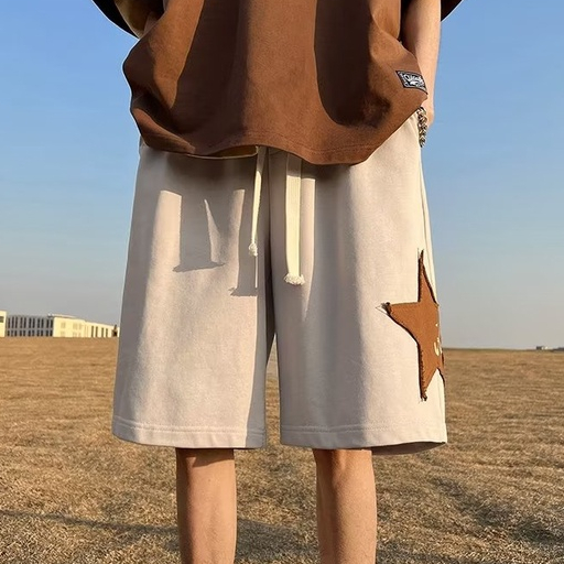 Quần ngắn ống rộng Thêu Họa Tiết Phong Cách Hip hop Thời Trang Mùa Hè Mới Cho Nam