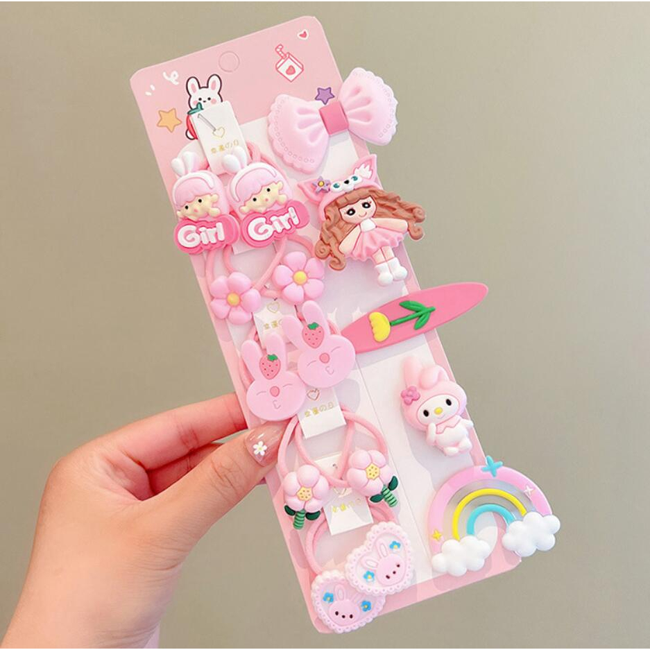 Kilii set 10 Kẹp Tóc Hình Hoạt Hình Xinh Xắn Cho Bé Gái