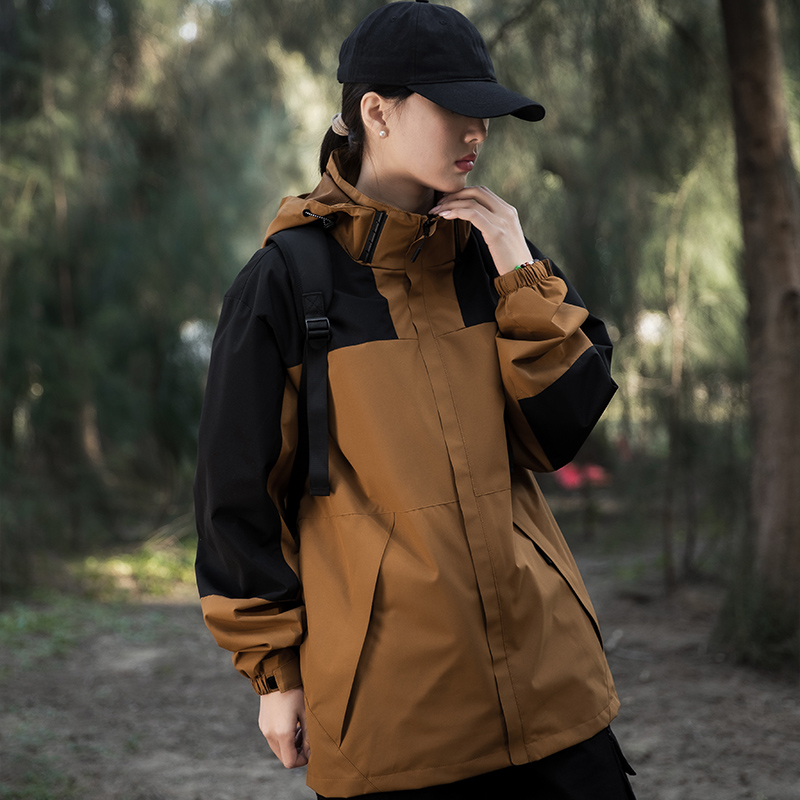 Áo Khoác Chống Gió / Chống Thấm Nước Có Mũ Trùm Thời Trang Cho Nam