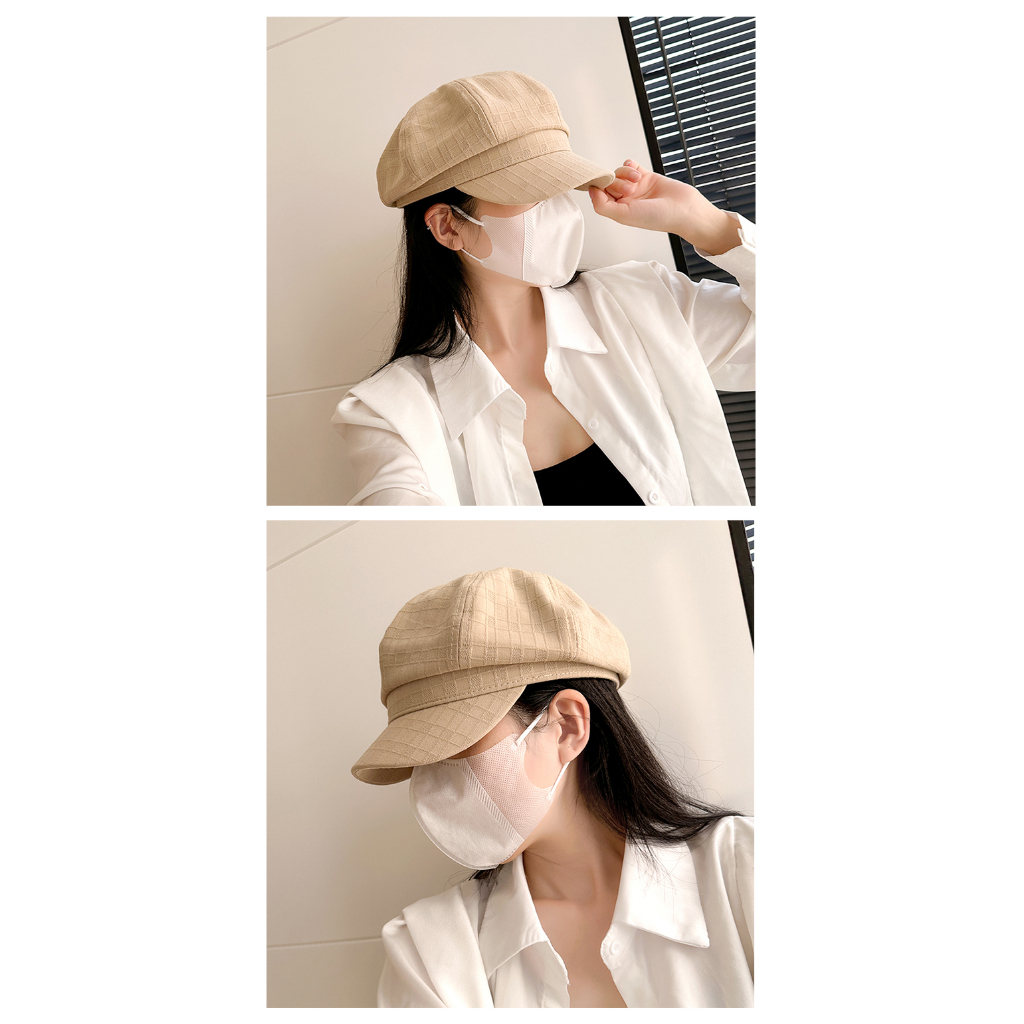 Mũ Beret Màu Be Phong Cách Anh Quốc Cổ Điển Thời Trang Xuân Hè Cho Nữ