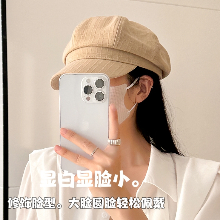 Mũ Beret Màu Be Phong Cách Anh Quốc Cổ Điển Thời Trang Xuân Hè Cho Nữ