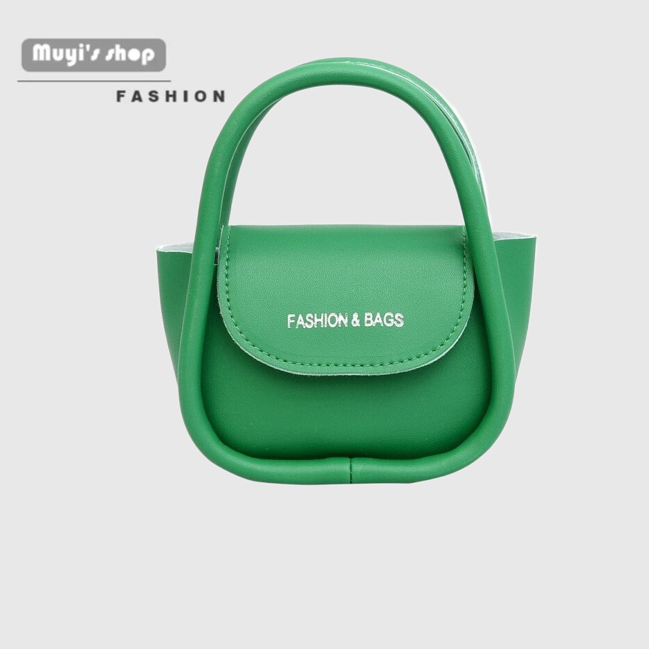 Túi Xách Mini Màu Trơn Phong Cách Retro Thời Trang Cho Nữ