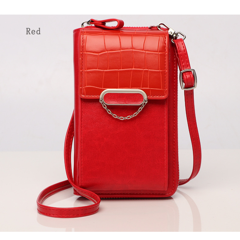 Túi Đeo Chéo Màu Trơn Đa Năng Dùng Đựng Điện Thoại Cho Nữ