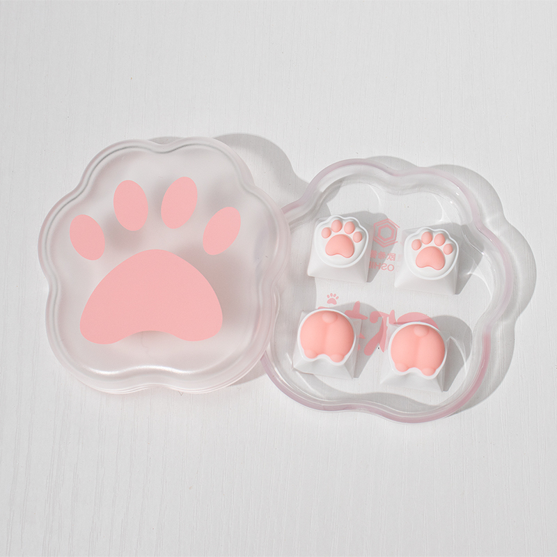 Bộ 4 Nút Bàn Phím Cơ Bằng Kim Loại Hình Mèo Dễ Thương Cho Cherry Switch