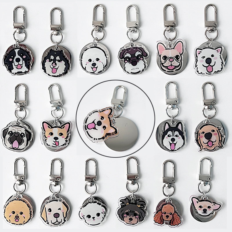 Thẻ Tên Đeo Cổ Chống Thất Lạc Bằng Acrylic 2.5cm Và 3cm Dành Cho Thú Cưng