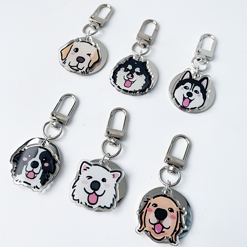 Thẻ Tên Đeo Cổ Chống Thất Lạc Bằng Acrylic 2.5cm Và 3cm Dành Cho Thú Cưng