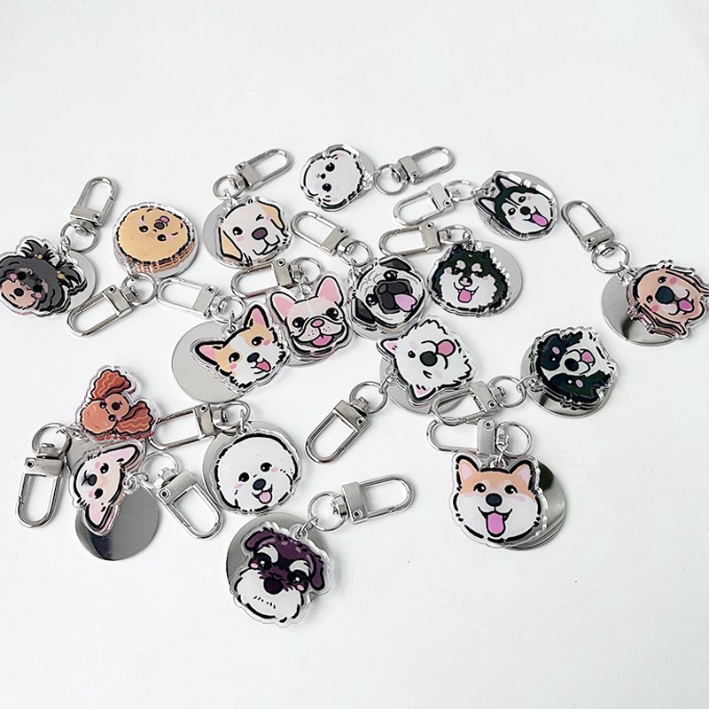 Thẻ Tên Đeo Cổ Chống Thất Lạc Bằng Acrylic 2.5cm Và 3cm Dành Cho Thú Cưng