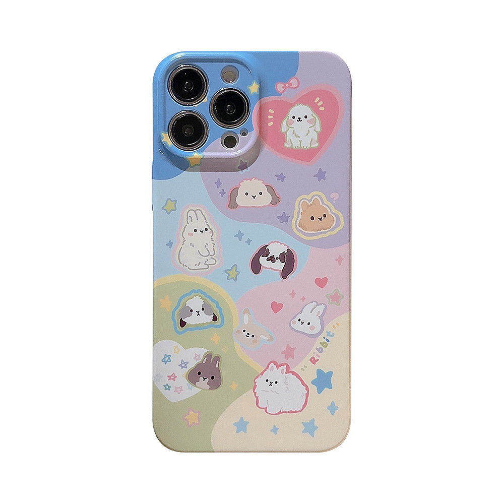 Ốp Điện Thoại In Họa Tiết Hoạt Hình Mini Dễ Thương Cho iPhone 12 13 14 pro max plus