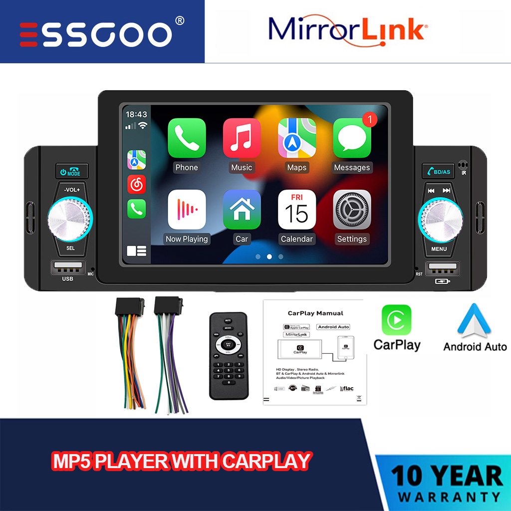 Máy Nghe Nhạc MP5 5 "Kết Nối Bluetooth Đài FM Hỗ Trợ USB / FM Có Màn Hình Cảm Ứng Cho Xe Hơi