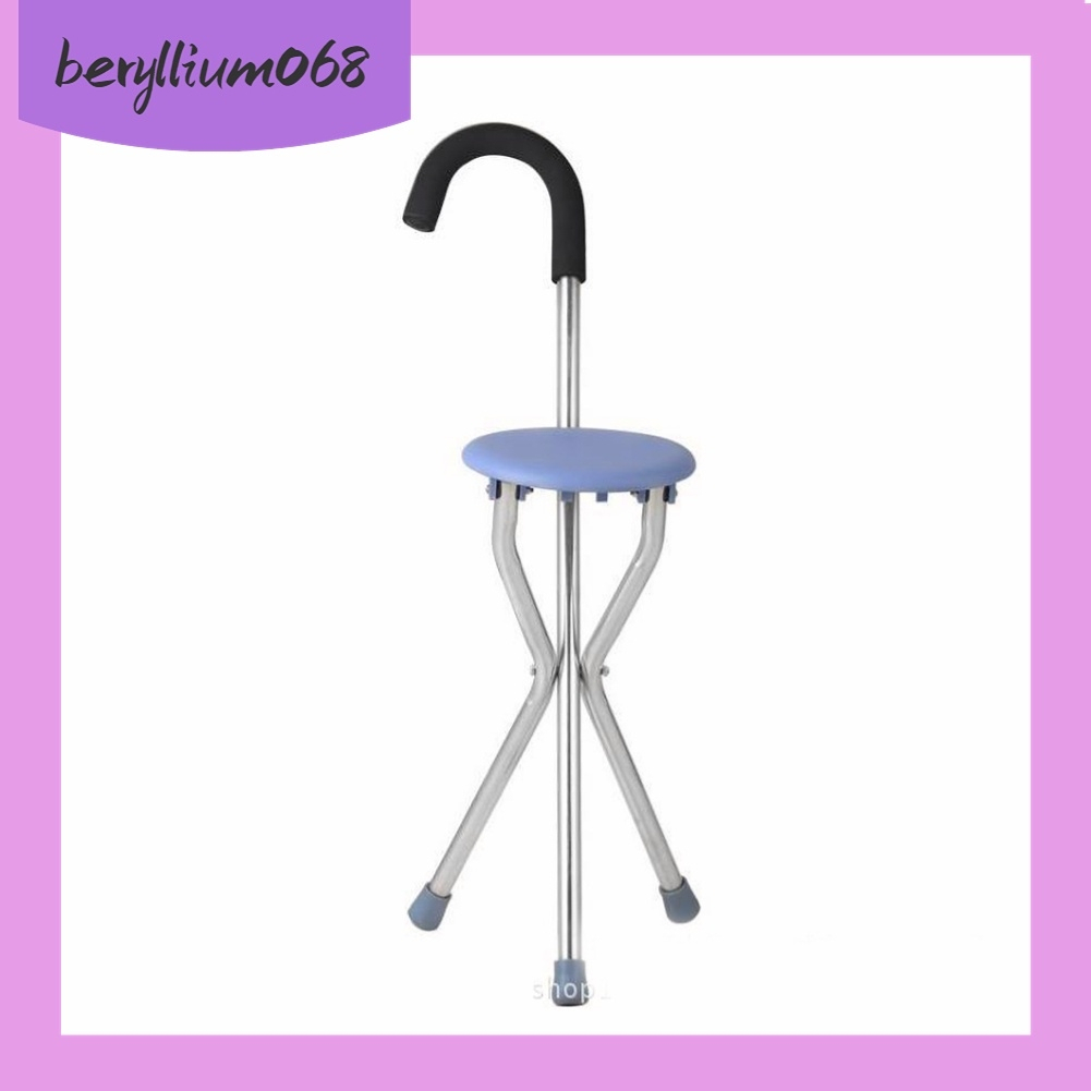 GẬY CHỐNG 1 CHÂN CÓ GHẾ NGỒI CHO NGƯỜI GIÀ - có thể gập lại - Beryllium068