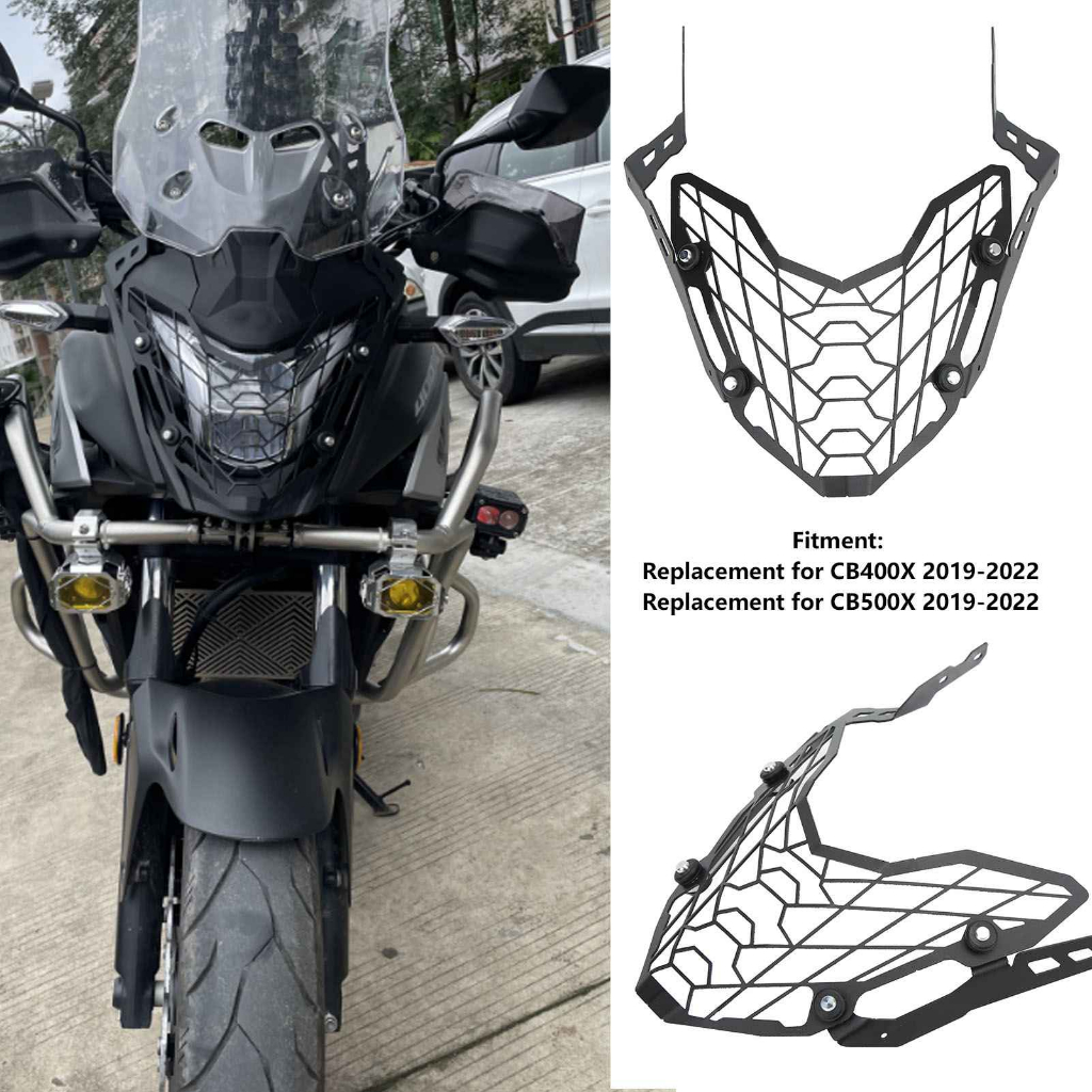 Motorlife Tấm Bảo Vệ Đèn Pha Xe Máy Lưới Tản Nhiệt Bọc Tái Trang Bị Thay Thế Cho CB400X CB500X 2019‑2022