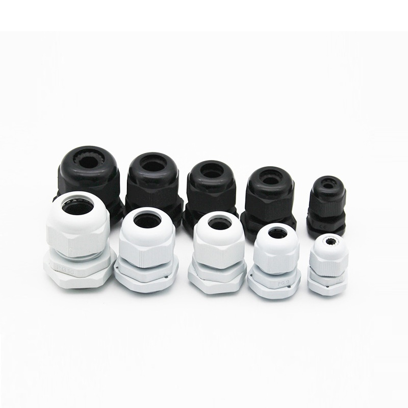 50/20/10/5Pcs  Waterproof Cable Connector Gland  Plastic Seal Joint Nylon IP68 PG7 PG9 PG11 PG13.5 PG16  PG19 PG21 PG25 PG29 PG36 PG42 PG48 White Black Cable Fixing Nylon ConnectorĐầu Nối Bằng Nhựa Chống Nước