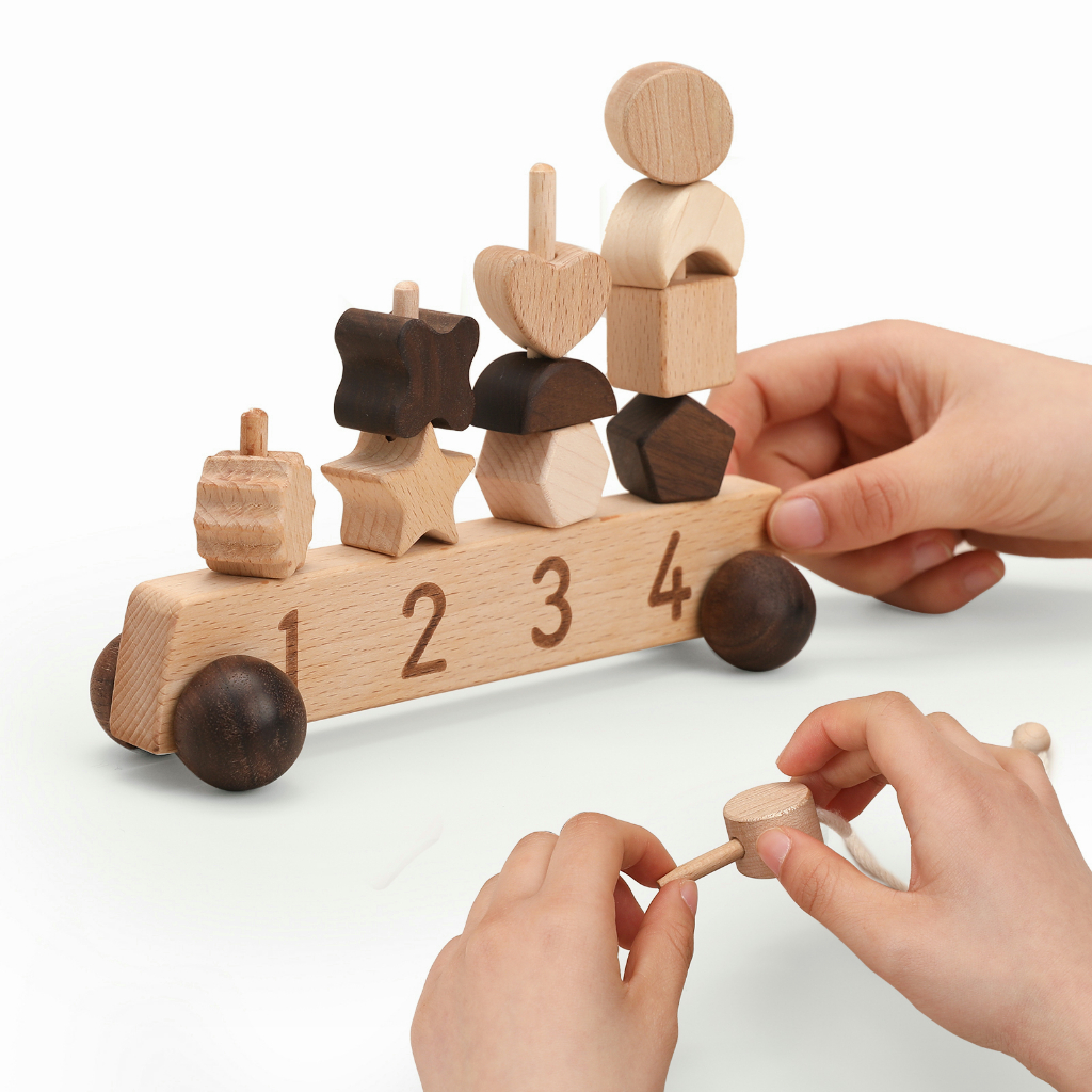 Đồ chơi lắp ráp xe khối gỗ MAMIMAMIHOME nhiều kiểu dáng khác nhau tùy chọn vui nhộn dành cho trẻ em