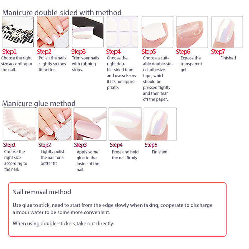 YADORNOS Set 24 móng tay giả họa tiết gấu dễ thương bắt mắt sành điệu