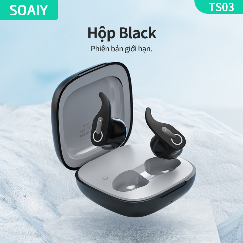 Tai Nghe Không Dây SOAIY TS03 TWS Bluetooth 5.3 Chống Nước IP54 Có Micro Và Phụ Kiện