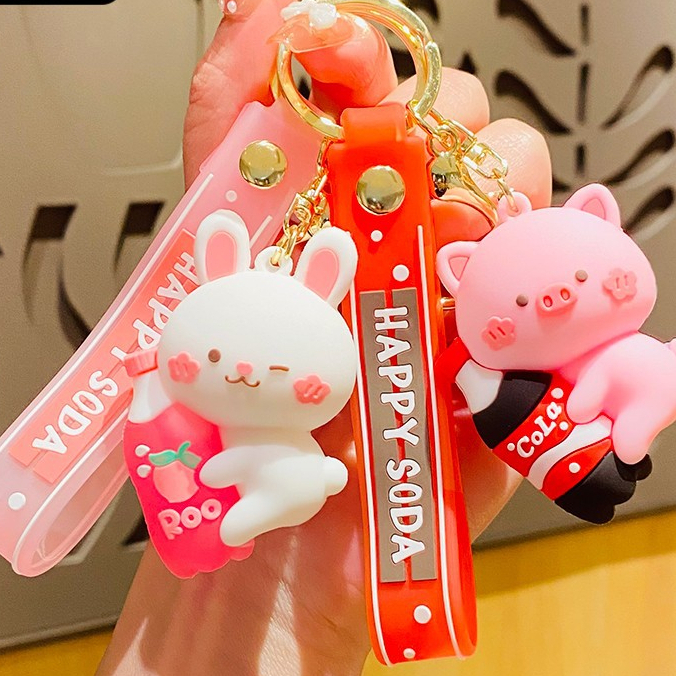 Móc Khóa Hình Động Vật Hoạt Hình Dễ Thương