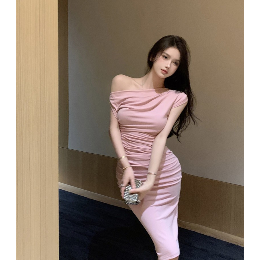 Đầm Body Trễ Vai Tay Ngắn Thiết Kế Hợp Thời Trang Cho Nữ