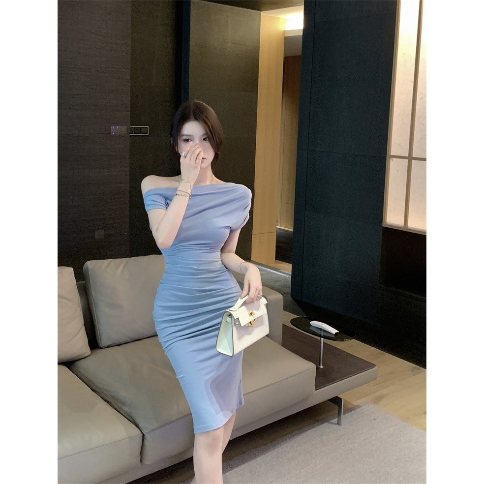 Đầm Body Trễ Vai Tay Ngắn Thiết Kế Hợp Thời Trang Cho Nữ