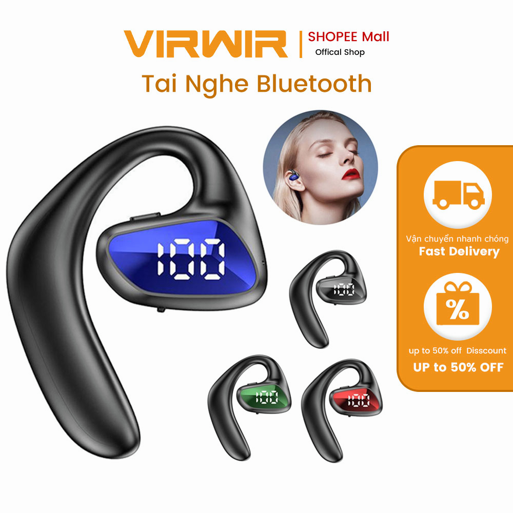 VIRWIR Tai Nghe Bluetooth Không Dây Chống Tiếng Ồn Tích Hợp Mic