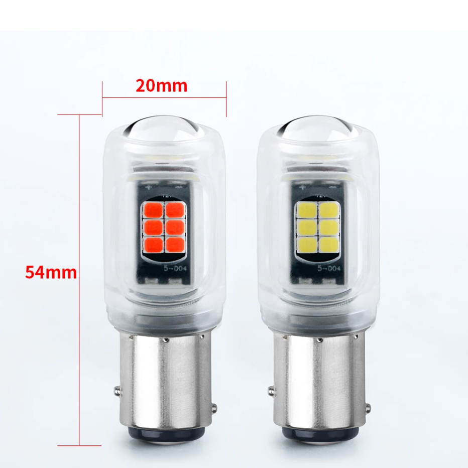 1 Đèn Led Tín Hiệu Xi Nhan 1156 BA15S P21W 1157 Bay15d P21 5w 3030 16SMD Cho Xe Hơi