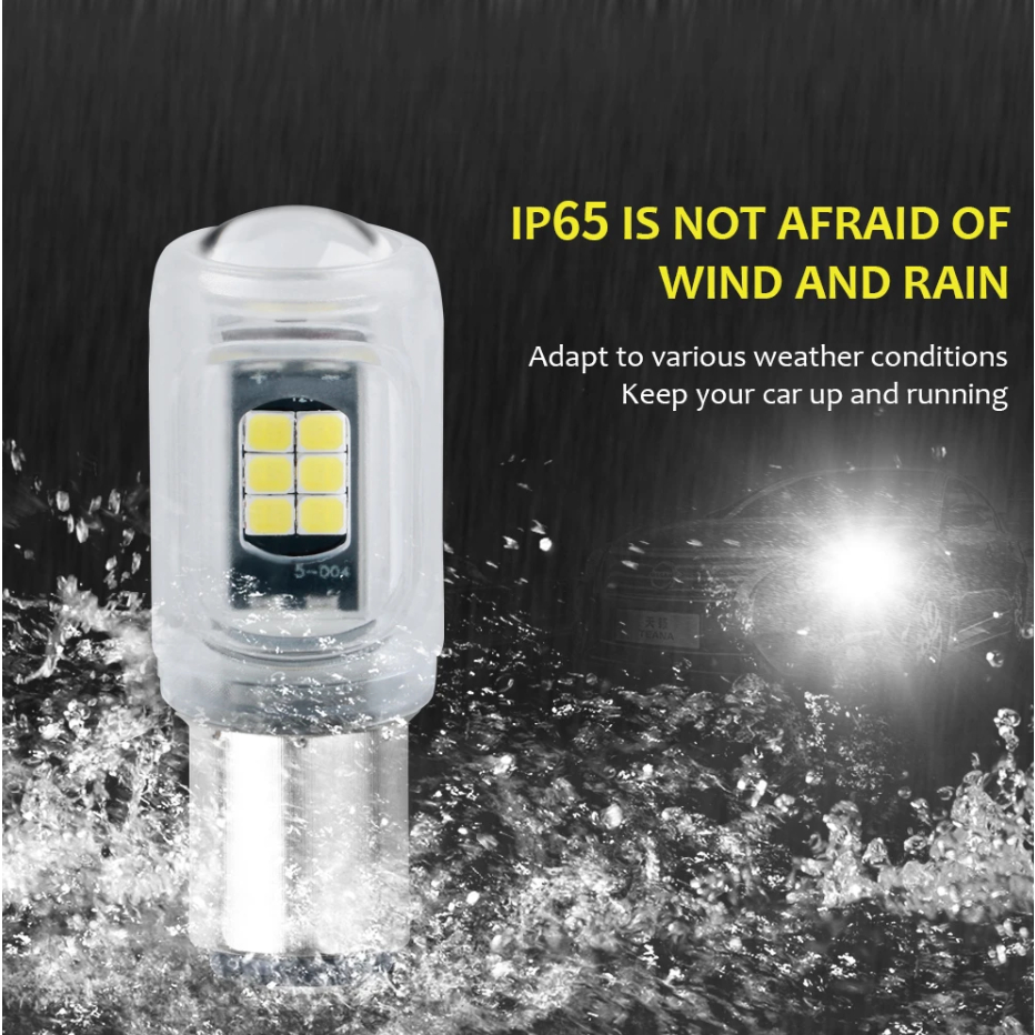 1 Đèn Led Tín Hiệu Xi Nhan 1156 BA15S P21W 1157 Bay15d P21 5w 3030 16SMD Cho Xe Hơi