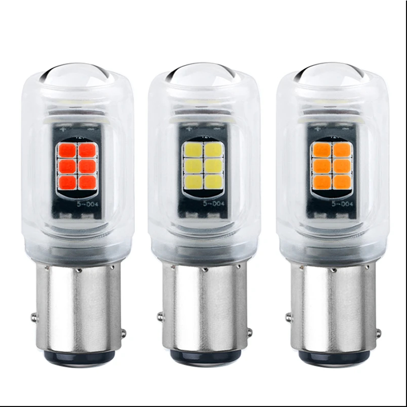 1 Đèn Led Tín Hiệu Xi Nhan 1156 BA15S P21W 1157 Bay15d P21 5w 3030 16SMD Cho Xe Hơi
